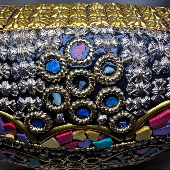 Ramla Rio Moroccan Mosaic Crossbody Clutch Bag Gold Chain NWOT - Picture 9 of 10